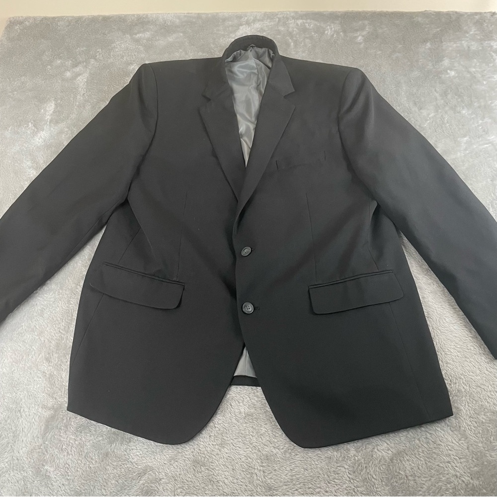Haggar‎ Blazer Mens 46R Black Two Button